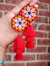 Load image into Gallery viewer, Huichol Mandala Earrings