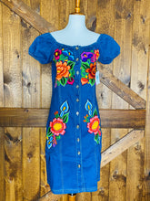 Load image into Gallery viewer, Floreado Denim Dress