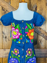 Load image into Gallery viewer, Floreado Denim Dress
