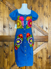 Load image into Gallery viewer, Floreado Denim Dress