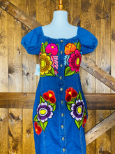 Load image into Gallery viewer, Floreado Denim Dress