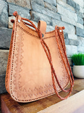Load image into Gallery viewer, Camelia Hand-Tooled Purse