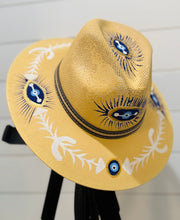 Load image into Gallery viewer, Ojo Turco - Hand Painted Hat
