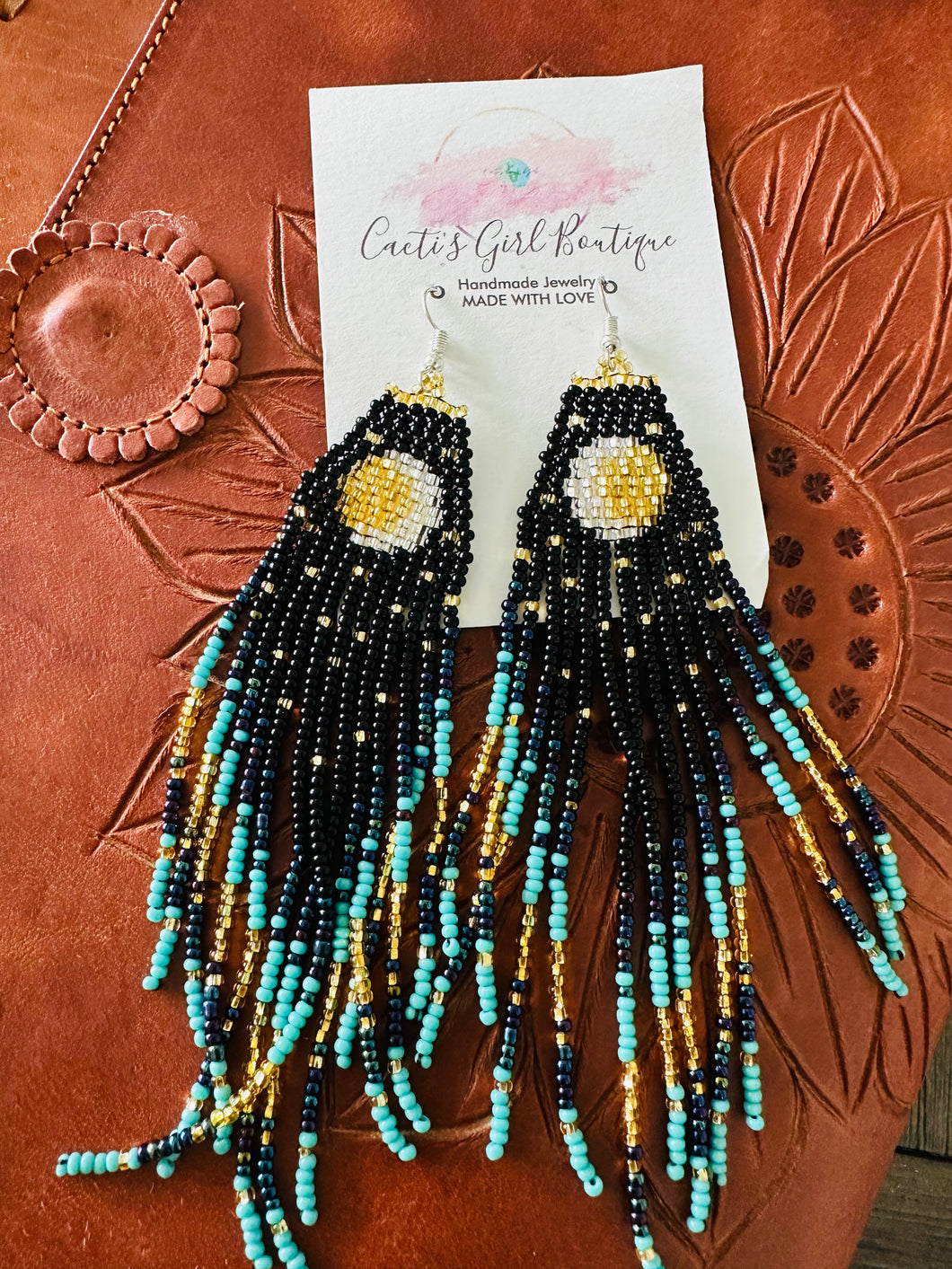 Metztli Huichol Earrings