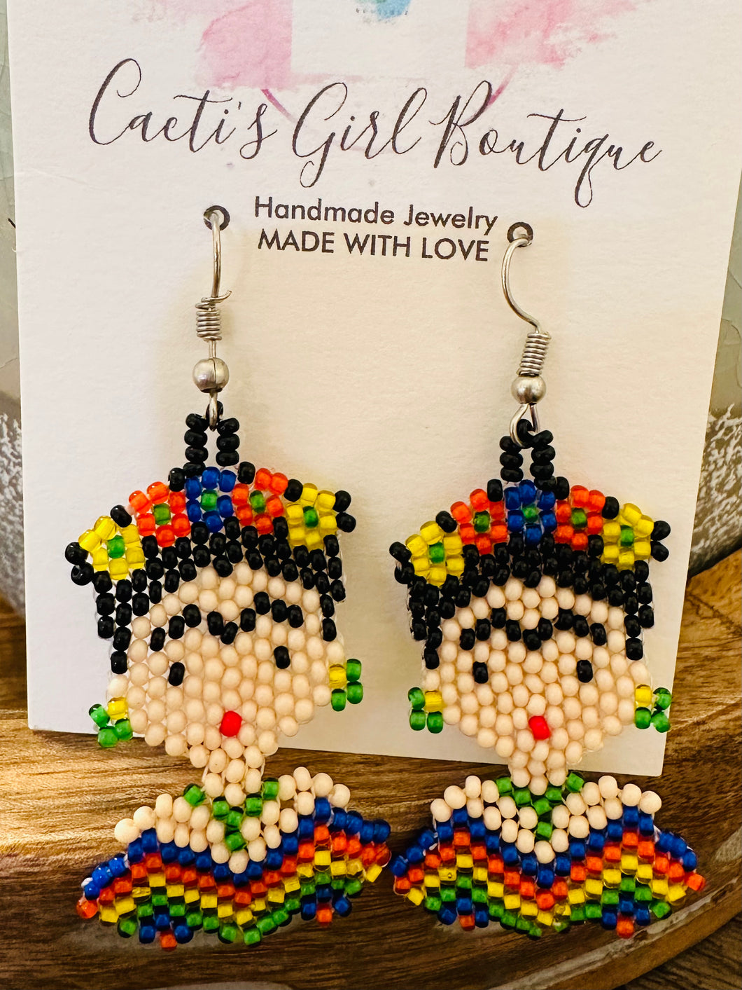 Fridita Huichol Earrings