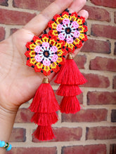 Load image into Gallery viewer, Huichol Mandala Earrings
