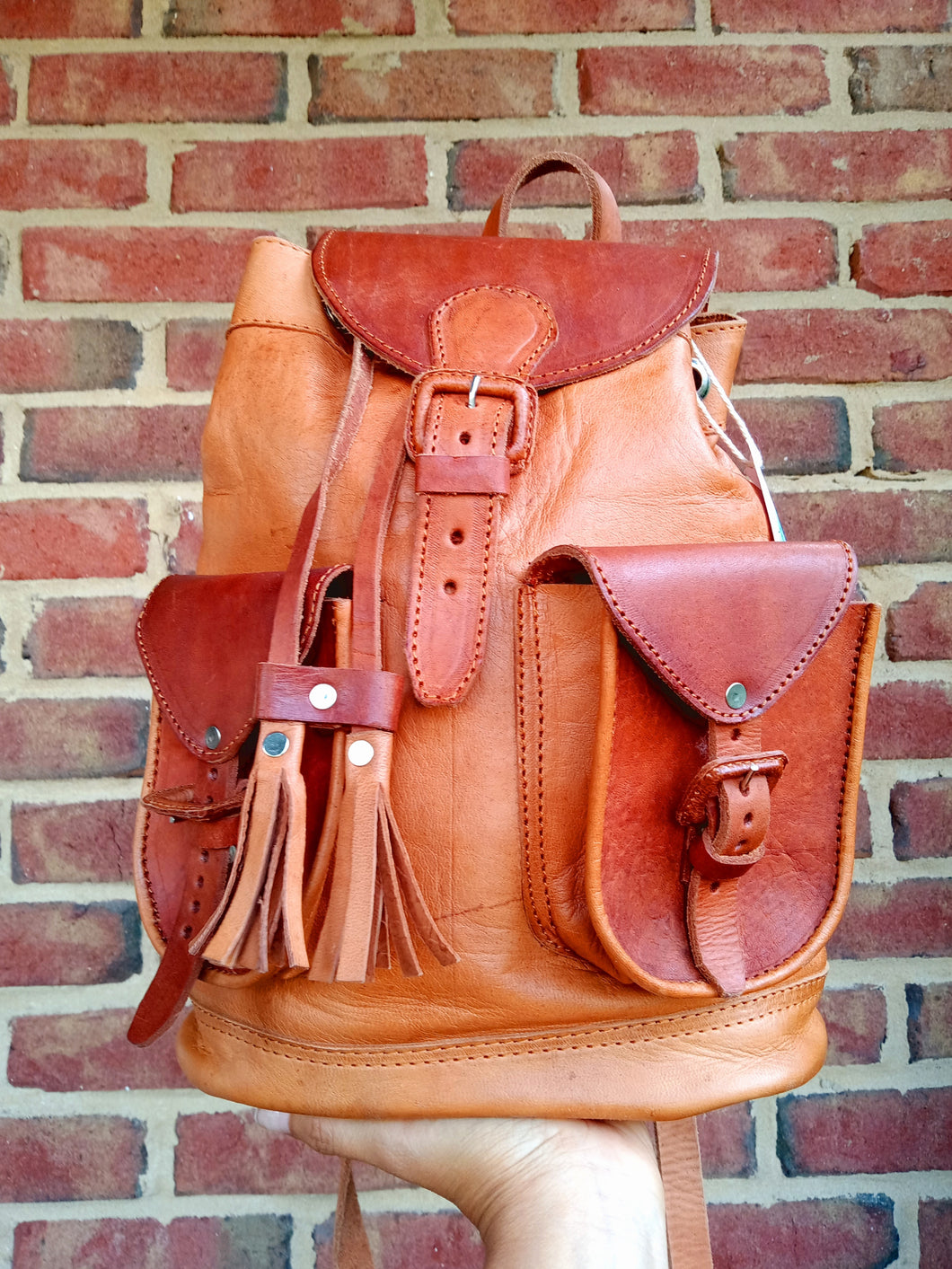 Rosy Leather Backpack