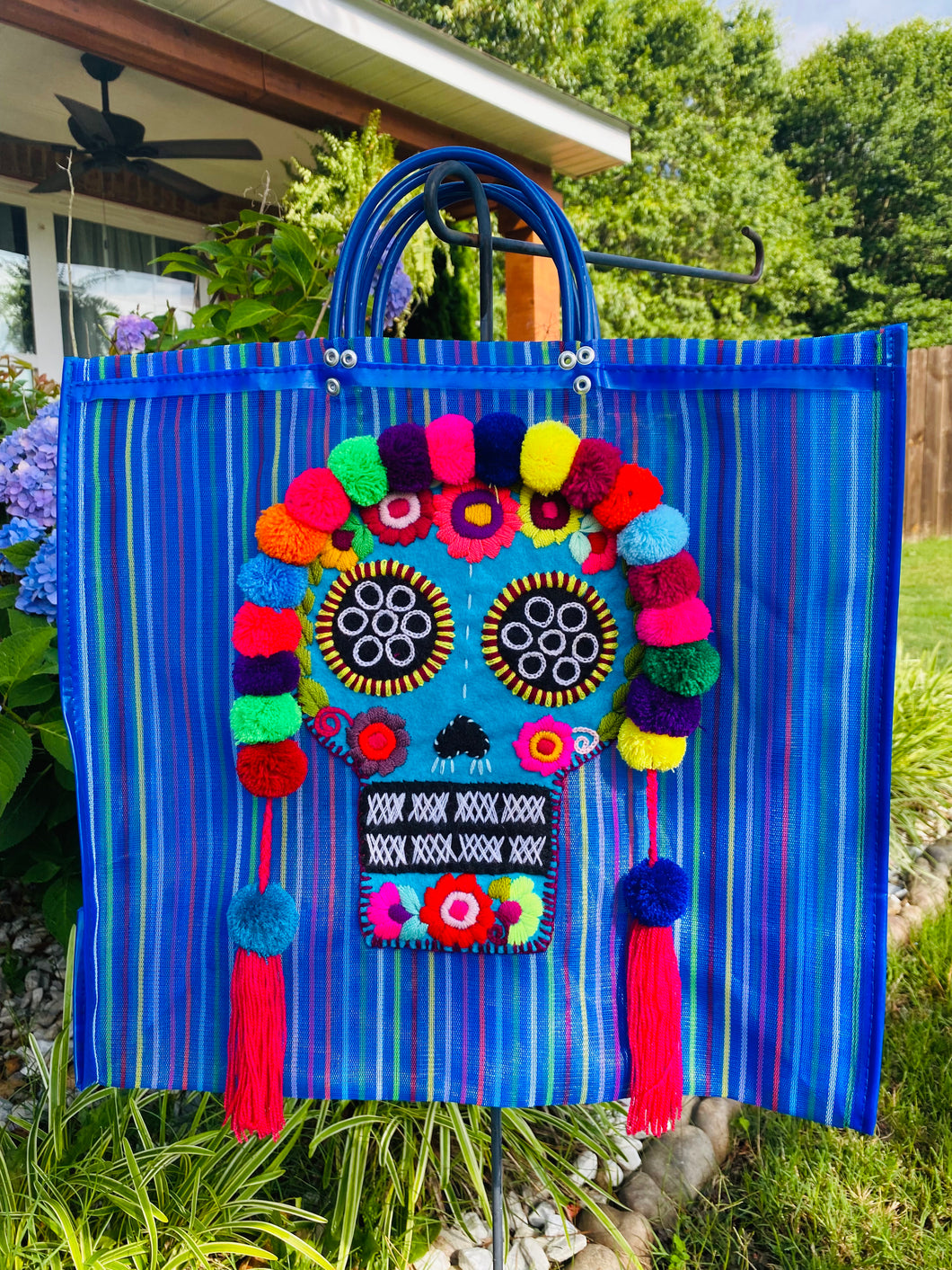 Pom-Pom Calavera Tote