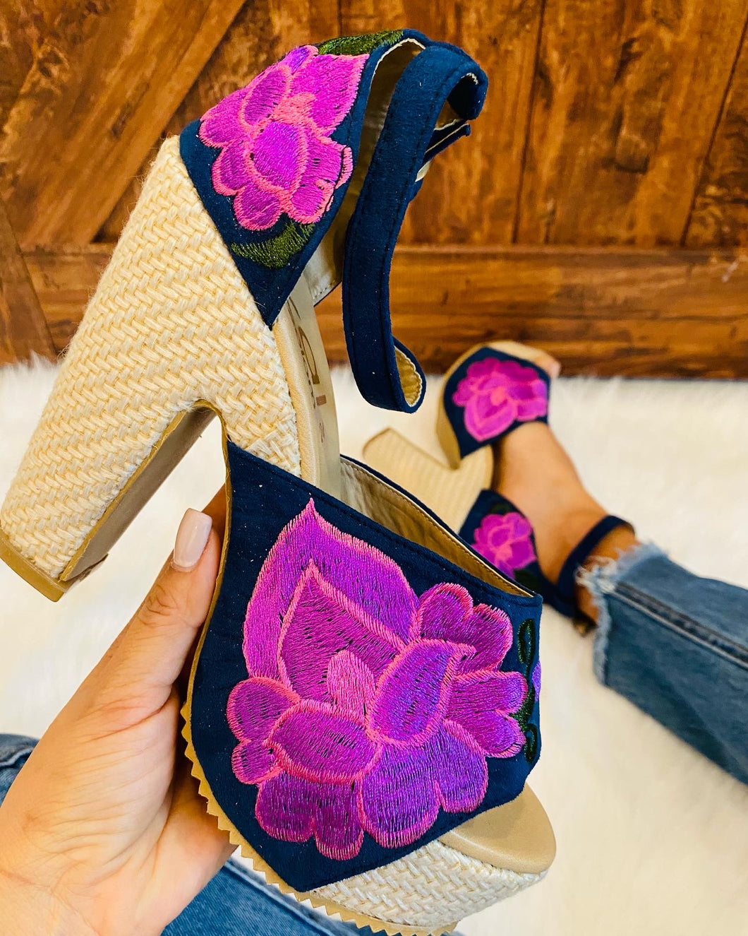 Micaela Block Heels - Purple